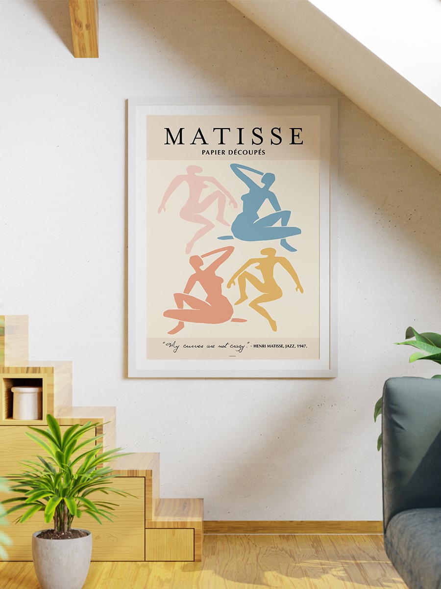 Matisse Soyut Abstract Poster Modern Duvar Tablosu Çerçevesiz Poster Salon, Mutfak Ve Ofis Duvar Dekoru