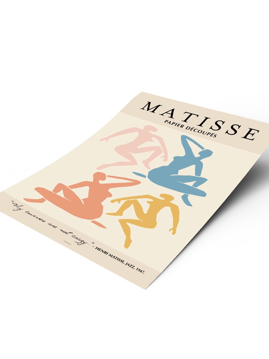 Matisse Soyut Abstract Poster Modern Duvar Tablosu Çerçevesiz Poster Salon, Mutfak Ve Ofis Duvar Dekoru