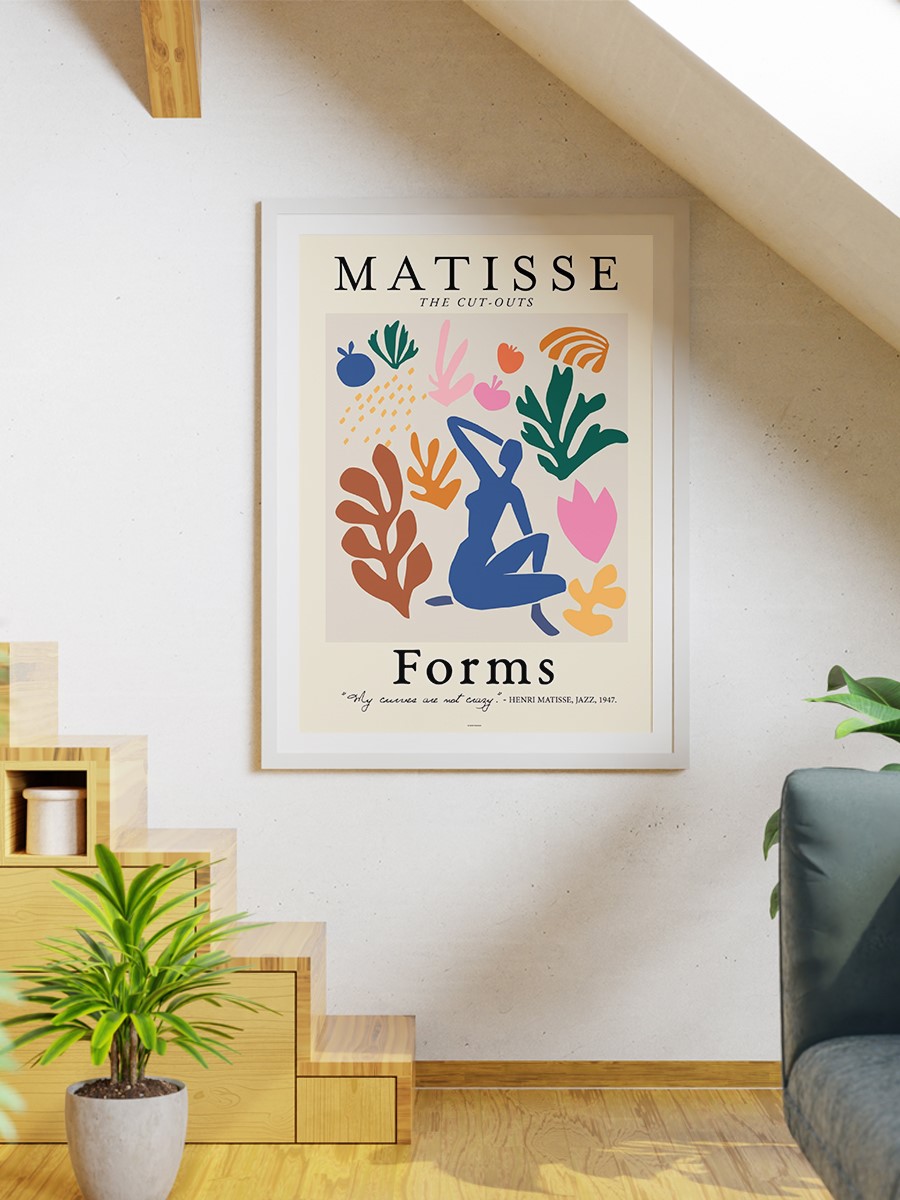 Matisse Soyut Poster Modern Duvar Tablosu Çerçevesiz Poster Salon, Mutfak Ve Ofis Duvar Dekoru