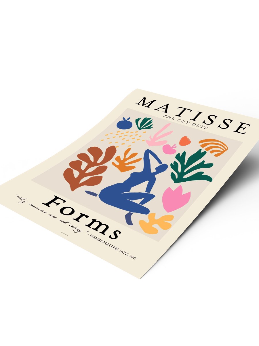 Matisse Soyut Poster Modern Duvar Tablosu Çerçevesiz Poster Salon, Mutfak Ve Ofis Duvar Dekoru