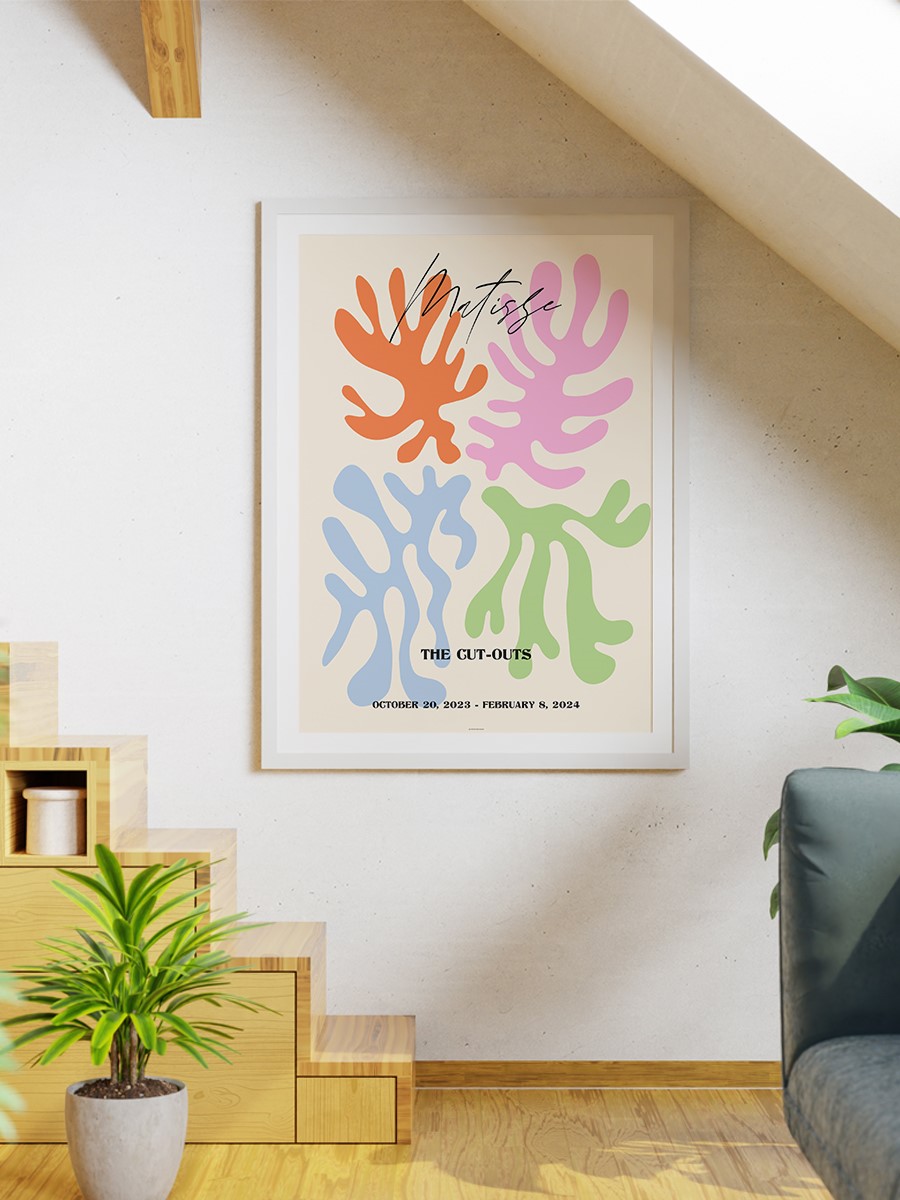 Matisse Soyut Plants Poster Modern Duvar Tablosu Çerçevesiz Poster Salon, Mutfak Ve Ofis Duvar Dekoru