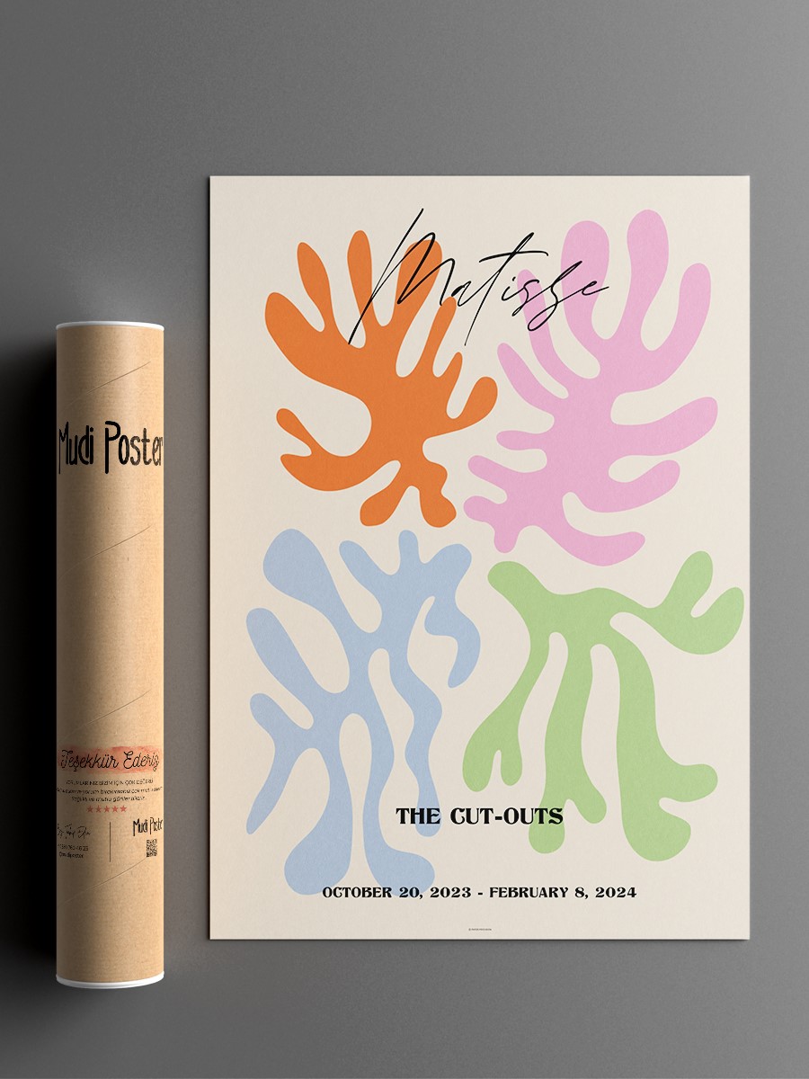 Matisse Soyut Plants Poster Modern Duvar Tablosu Çerçevesiz Poster Salon, Mutfak Ve Ofis Duvar Dekoru