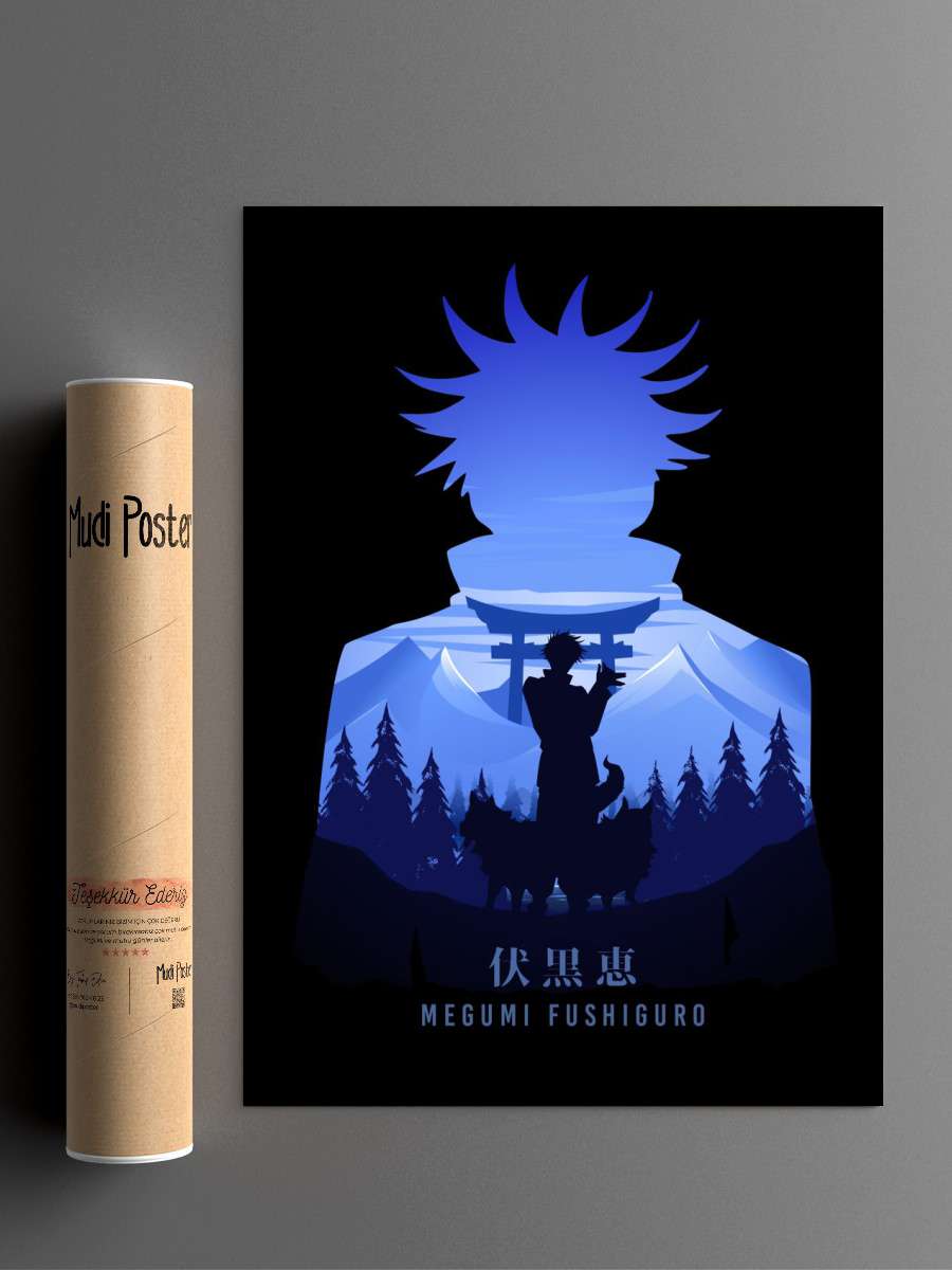 Megumi Fushiguro Anime Poster Çerçevesiz Yüksek Kalite Anime Duvar Poster