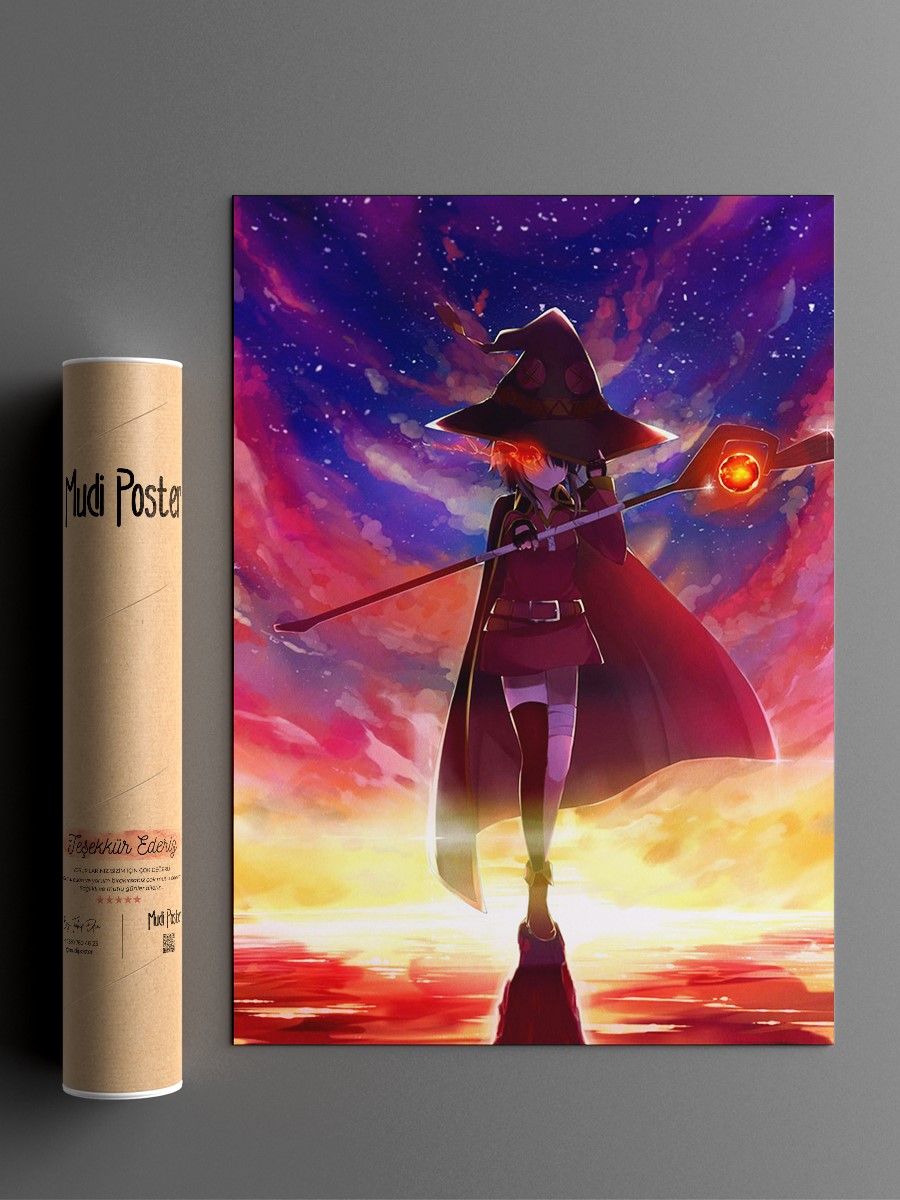 Megumin Anime Poster Çerçevesiz Yüksek Kalite Anime Duvar Poster