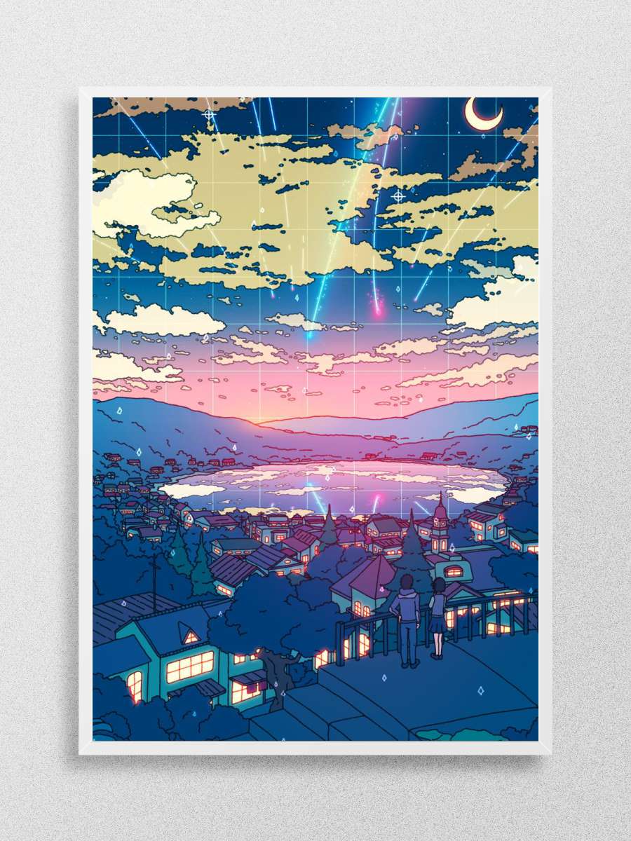 Meteor Shower Anime Poster Çerçevesiz Yüksek Kalite Anime Duvar Poster