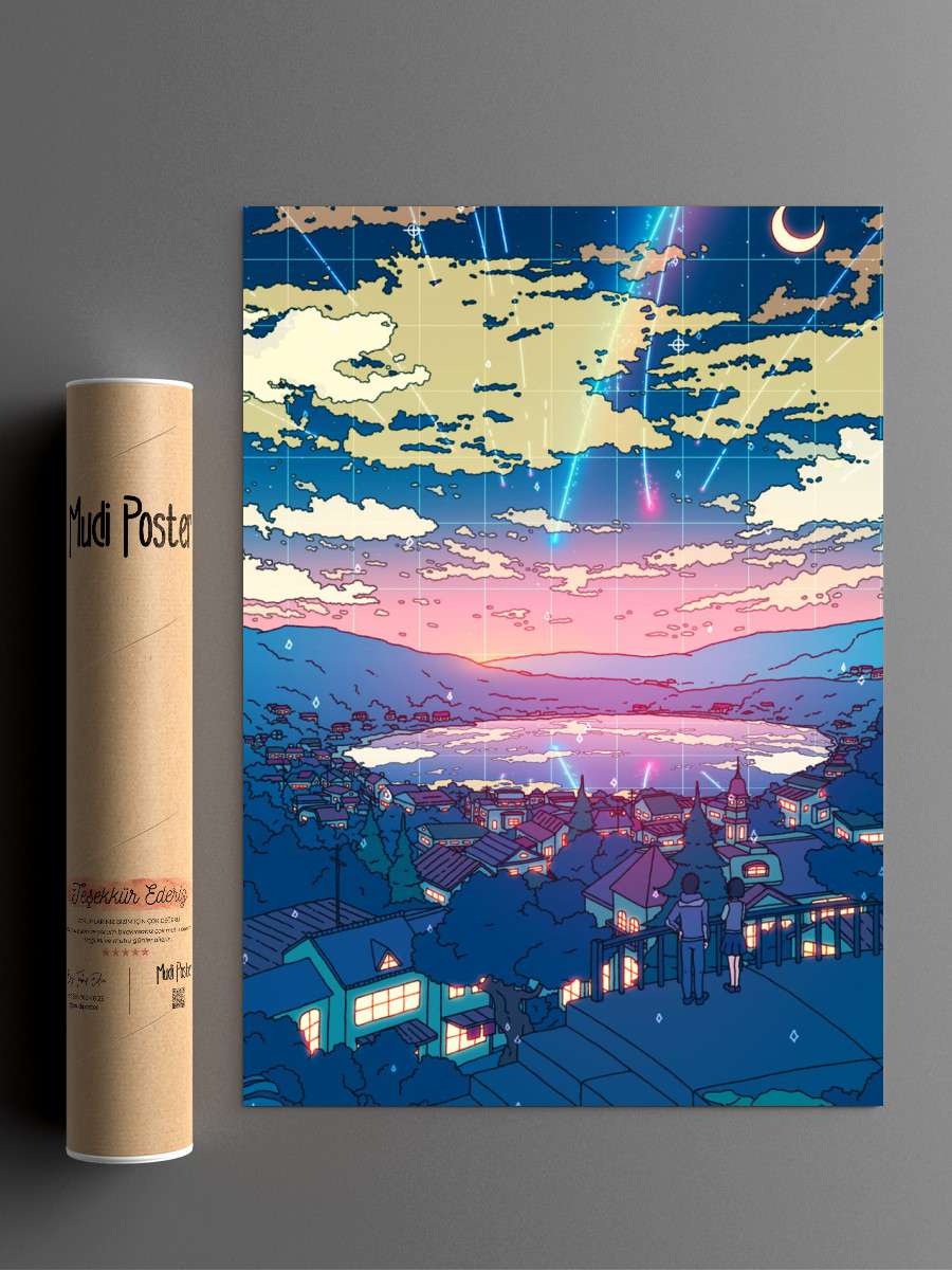Meteor Shower Anime Poster Çerçevesiz Yüksek Kalite Anime Duvar Poster