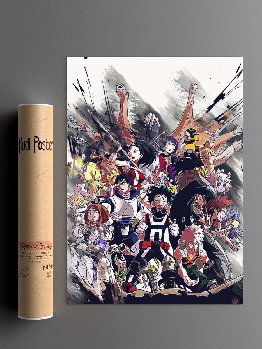 MHA character 1 Anime Poster Çerçevesiz Yüksek Kalite Anime Duvar Poster