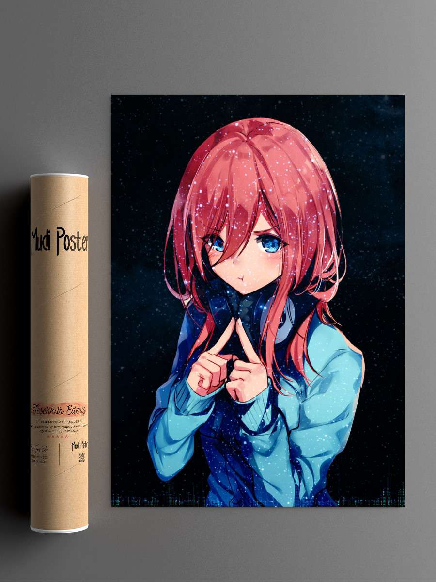 Miku Nakano Anime Poster Çerçevesiz Yüksek Kalite Anime Duvar Poster