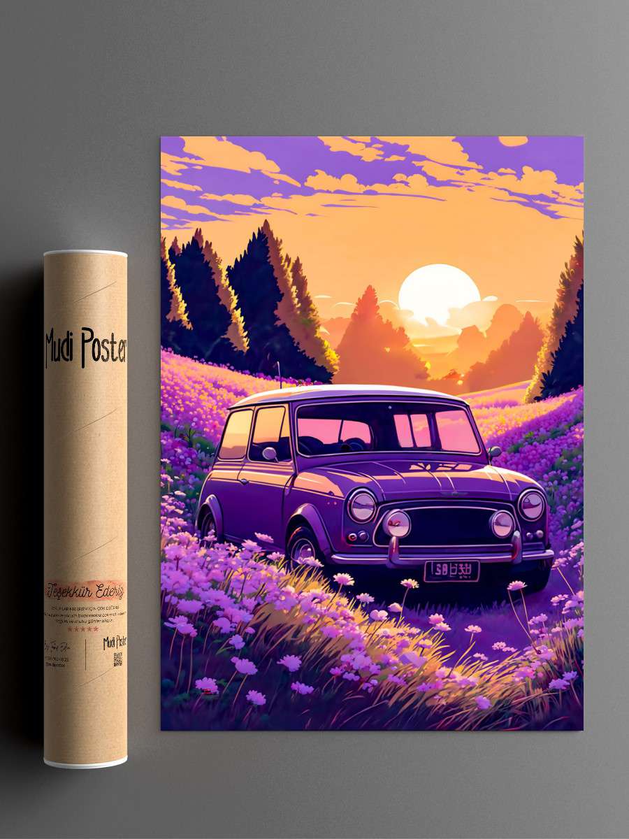 Mini cooper Anime Poster Çerçevesiz Yüksek Kalite Anime Duvar Poster