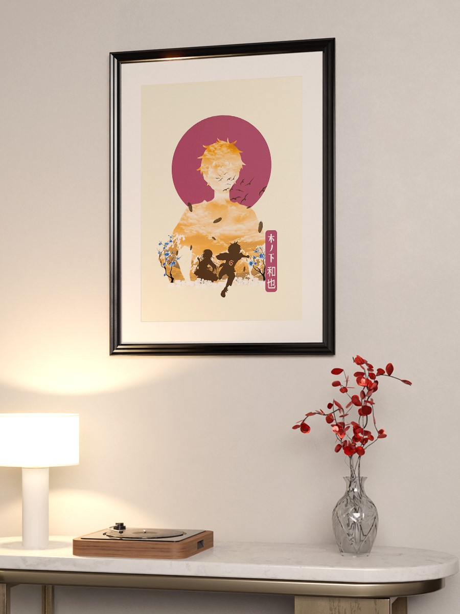 Mizuhara and Kazuya Anime Poster Çerçevesiz Yüksek Kalite Anime Duvar Poster