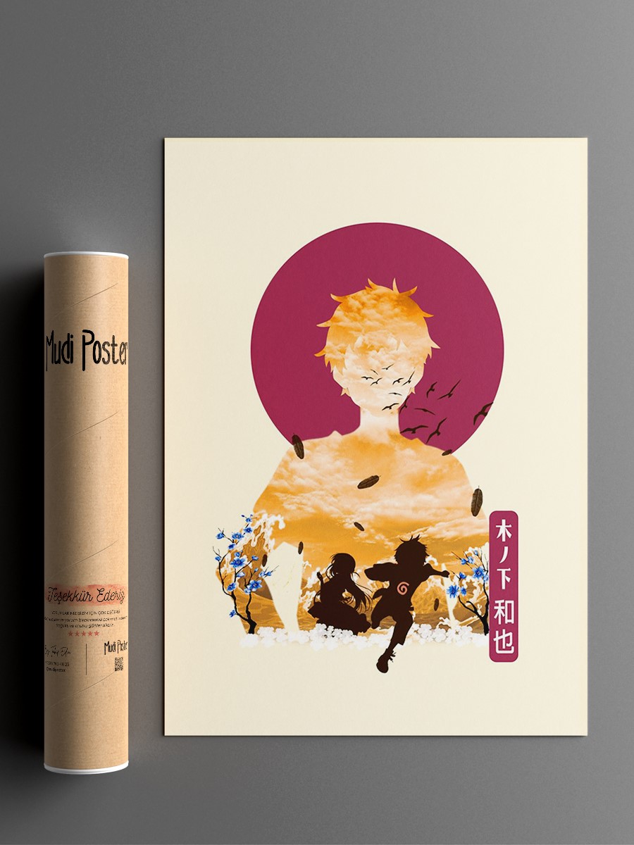 Mizuhara and Kazuya Anime Poster Çerçevesiz Yüksek Kalite Anime Duvar Poster