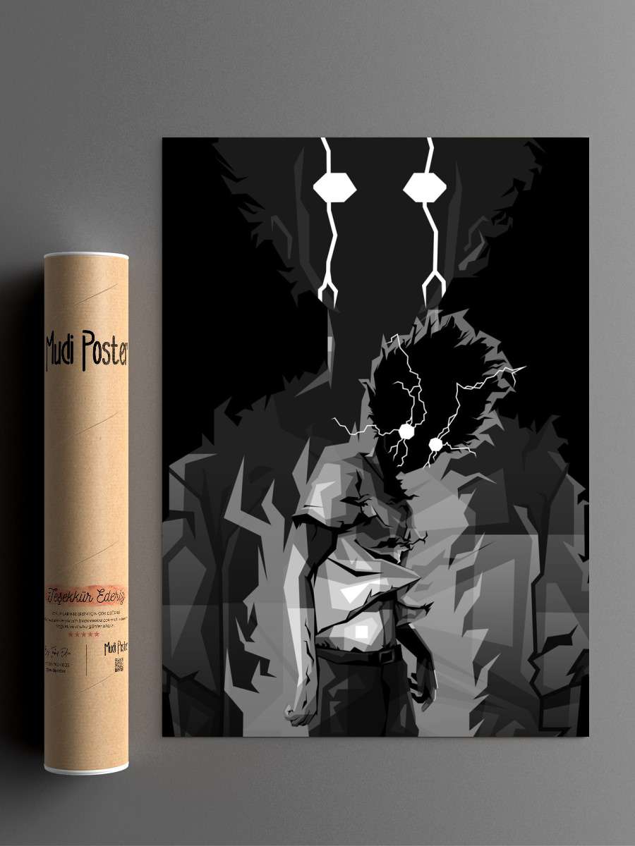Mob Psycho 100 Anime Poster Çerçevesiz Yüksek Kalite Anime Duvar Poster