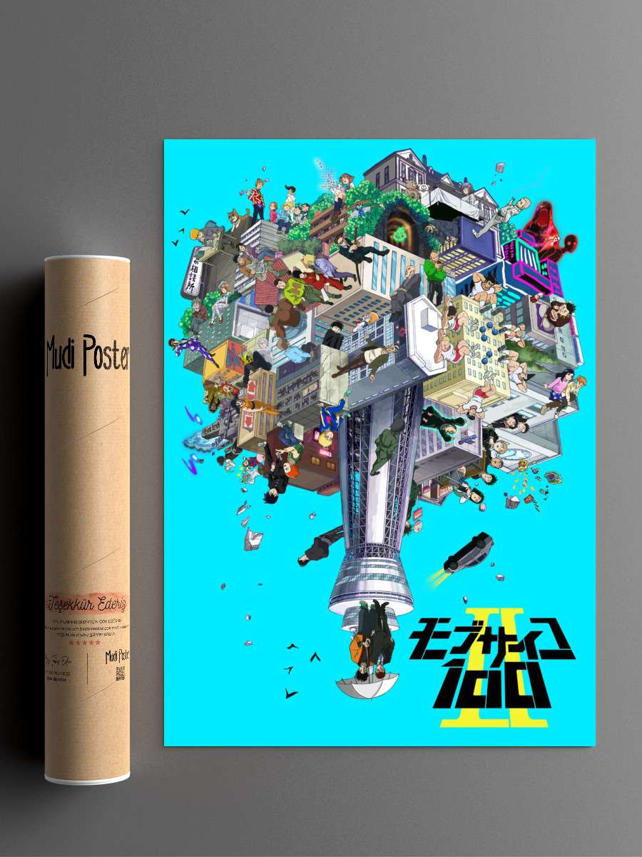 Mob Psycho 100 Anime Poster Çerçevesiz Yüksek Kalite Anime Duvar Poster