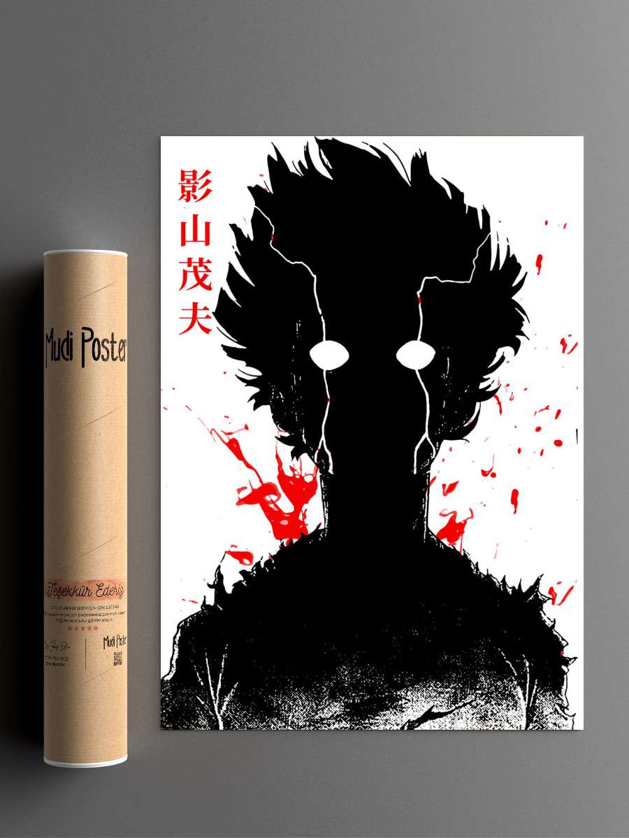 Mob Psycho 100 Anime Poster Çerçevesiz Yüksek Kalite Anime Duvar Poster