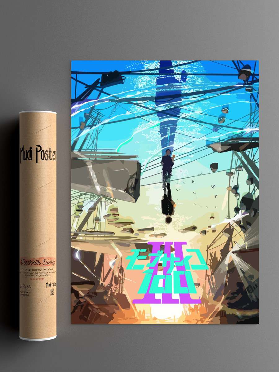 Mob psycho 100 Anime Poster Çerçevesiz Yüksek Kalite Anime Duvar Poster