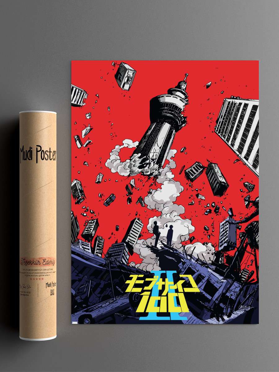 Mob psycho 100 Anime Poster Çerçevesiz Yüksek Kalite Anime Duvar Poster