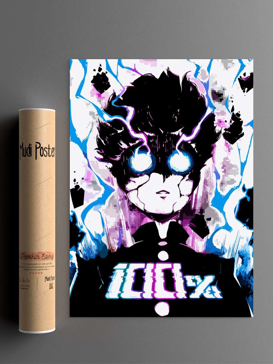 Mob psycho 100 Anime Poster Çerçevesiz Yüksek Kalite Anime Duvar Poster