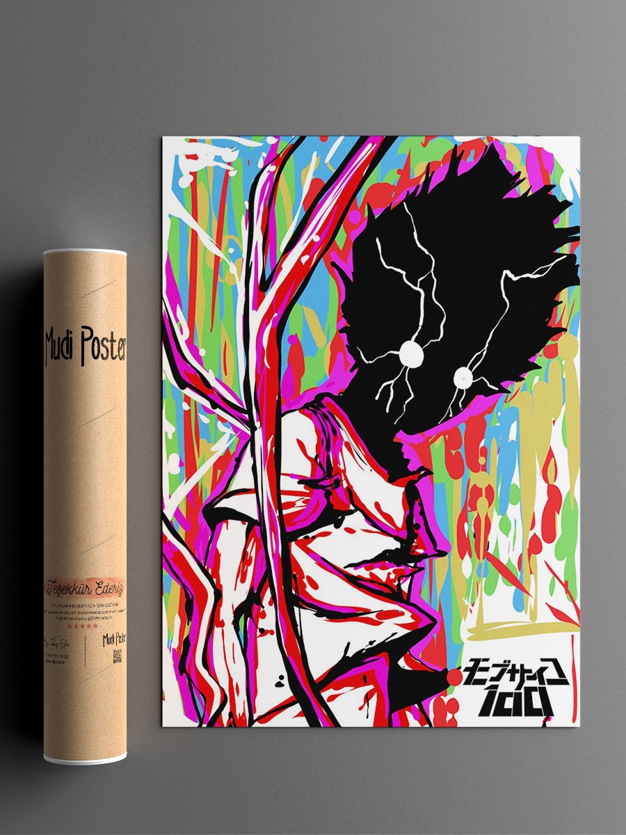 mob psycho 100 Anime Poster Çerçevesiz Yüksek Kalite Anime Duvar Poster