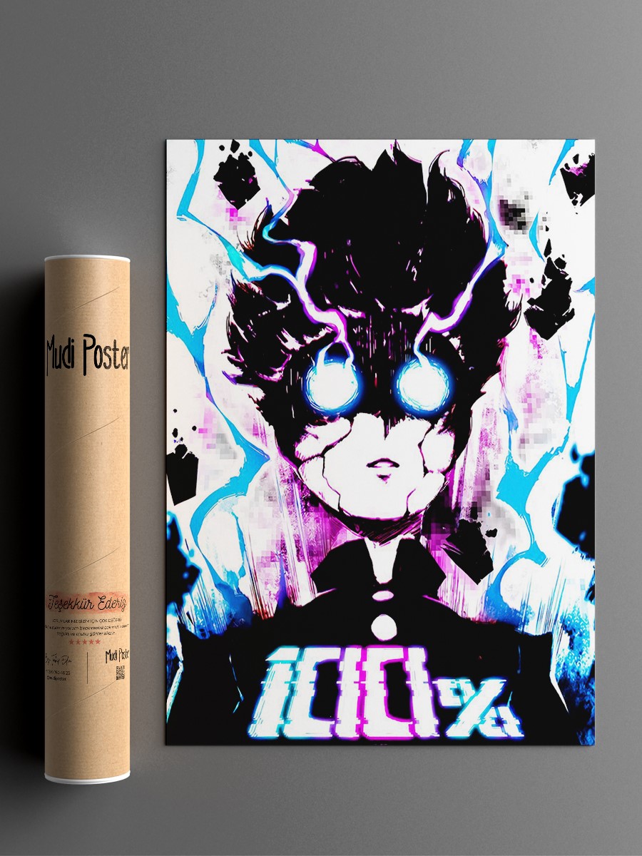 Mob Psycho 100 Anime Poster Çerçevesiz Yüksek Kalite Anime Duvar Poster