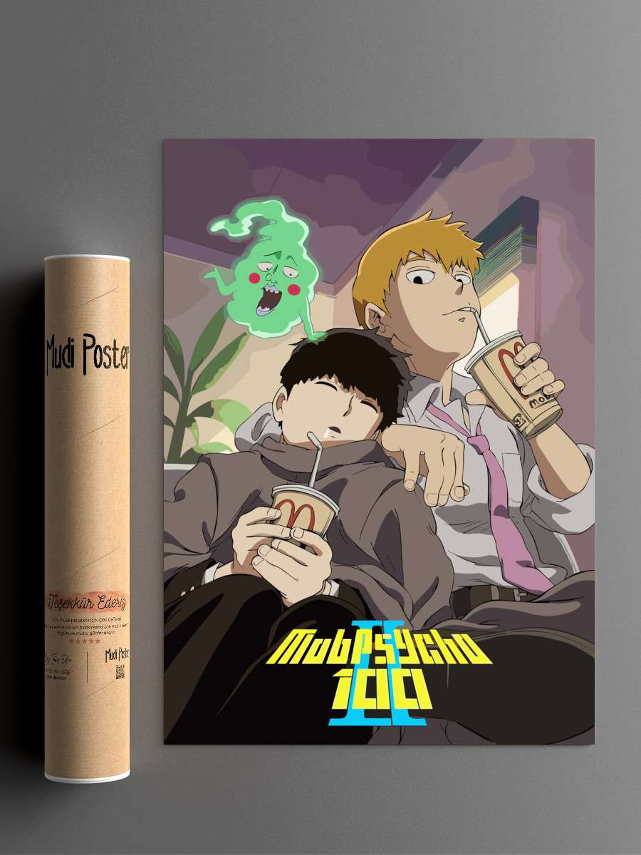 mob psycho Anime Poster Çerçevesiz Yüksek Kalite Anime Duvar Poster
