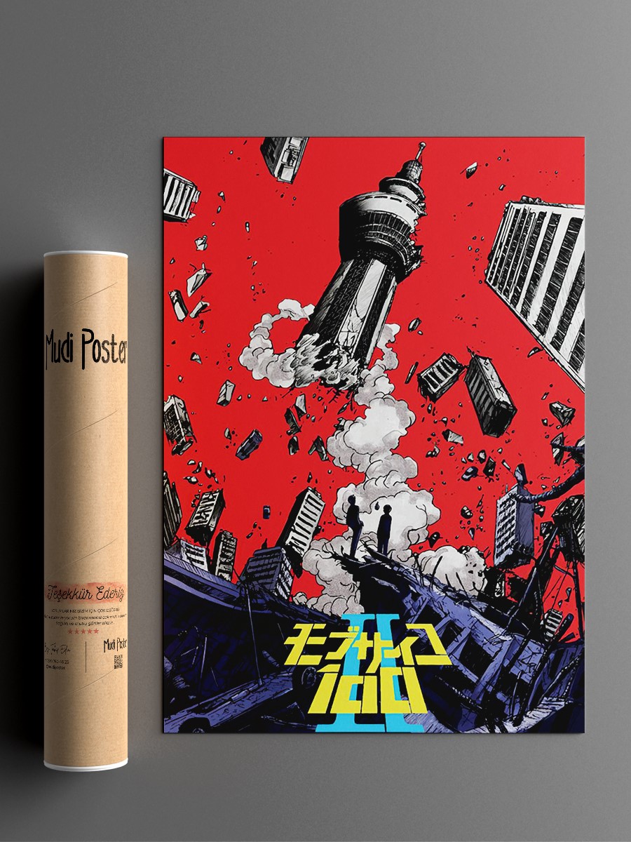 mob psycho Anime Poster Çerçevesiz Yüksek Kalite Anime Duvar Poster