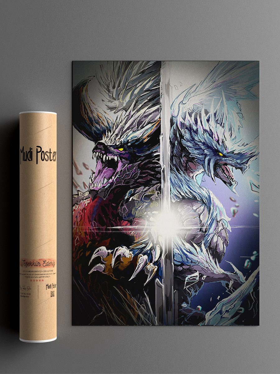 Monster Hunter World Anime Poster Çerçevesiz Yüksek Kalite Anime Duvar Poster