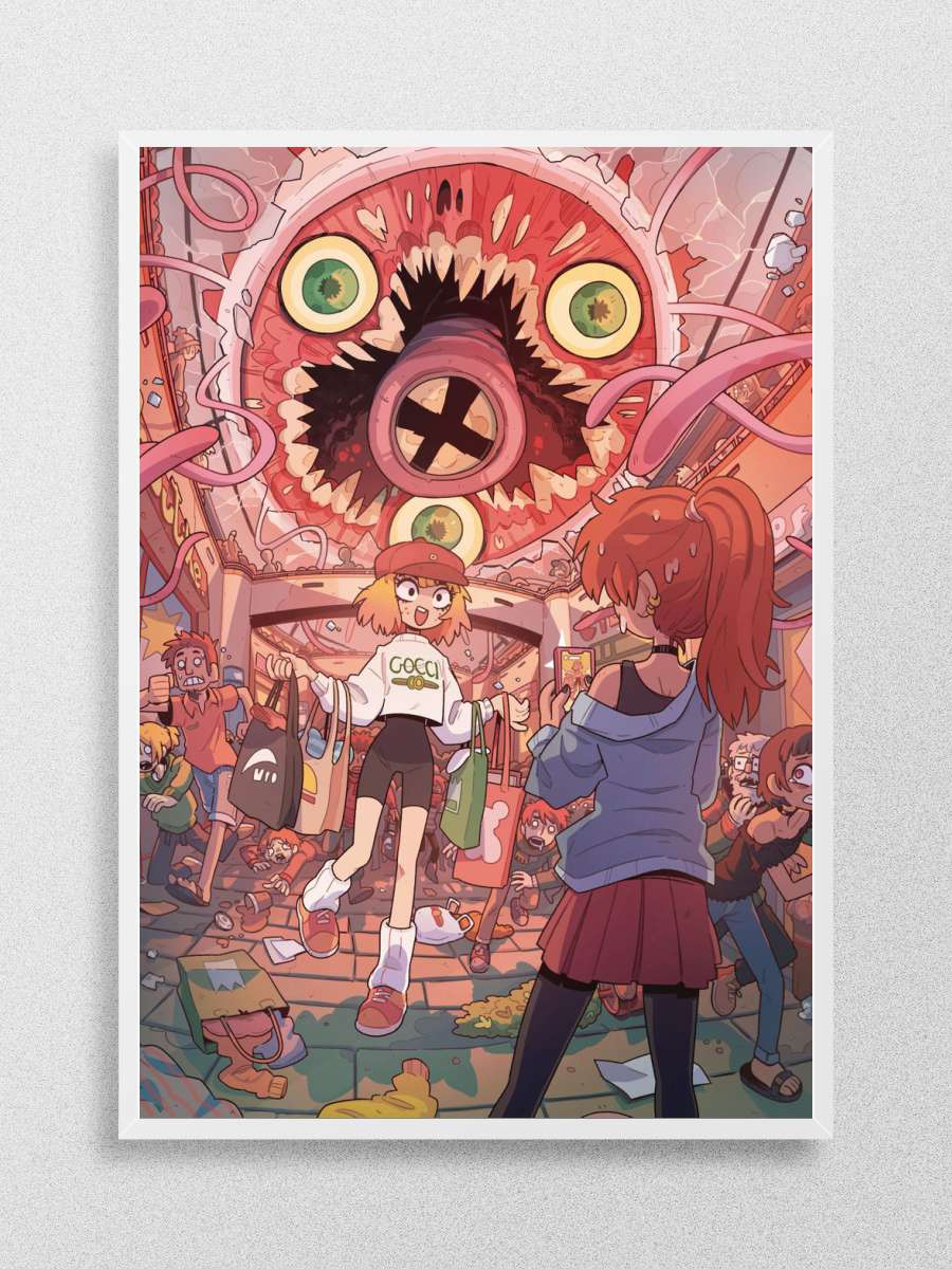 Monster in a mall Anime Poster Çerçevesiz Yüksek Kalite Anime Duvar Poster