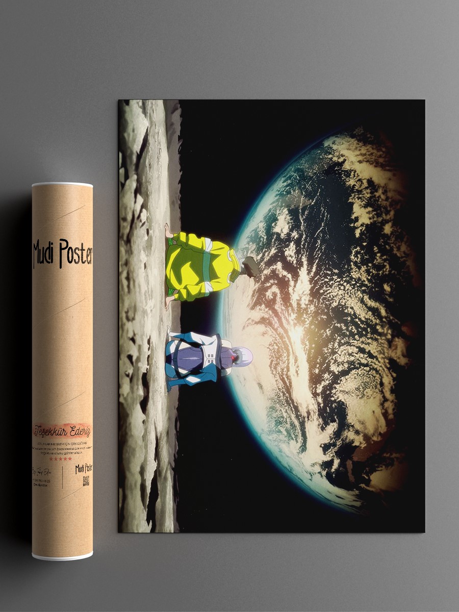 Moon Trip Anime Poster Çerçevesiz Yüksek Kalite Anime Duvar Poster