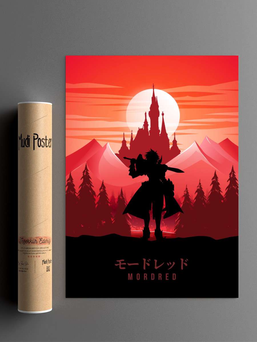 Mordred Fate Anime Poster Çerçevesiz Yüksek Kalite Anime Duvar Poster