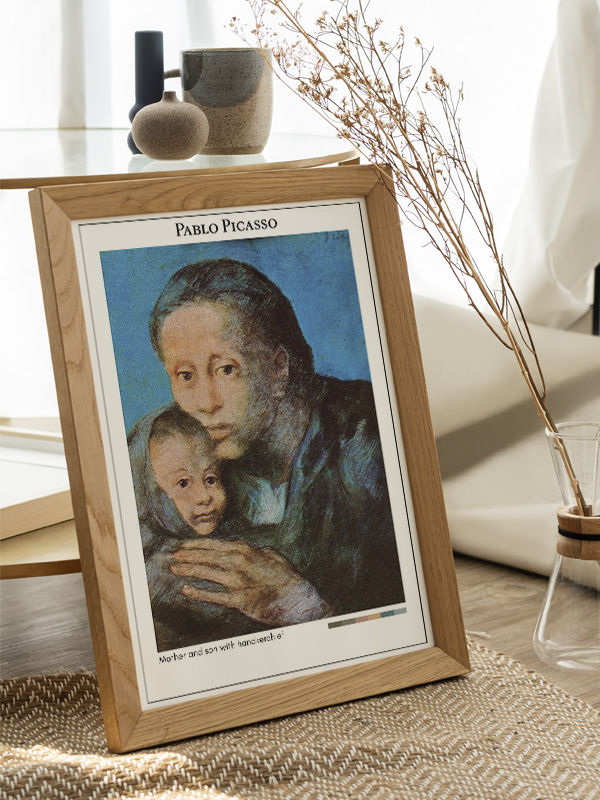 Pablo Picasso Mother and son with handkerchief Poster