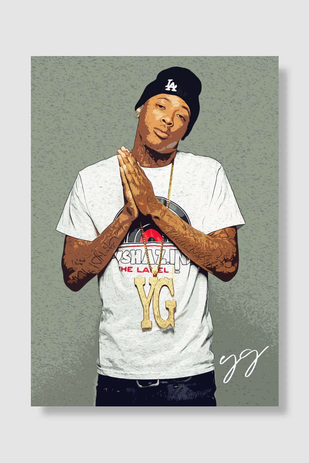 YG Müzik Poster Çerçevesiz Yüksek Kalite Müzik Afiş Duvar Poster