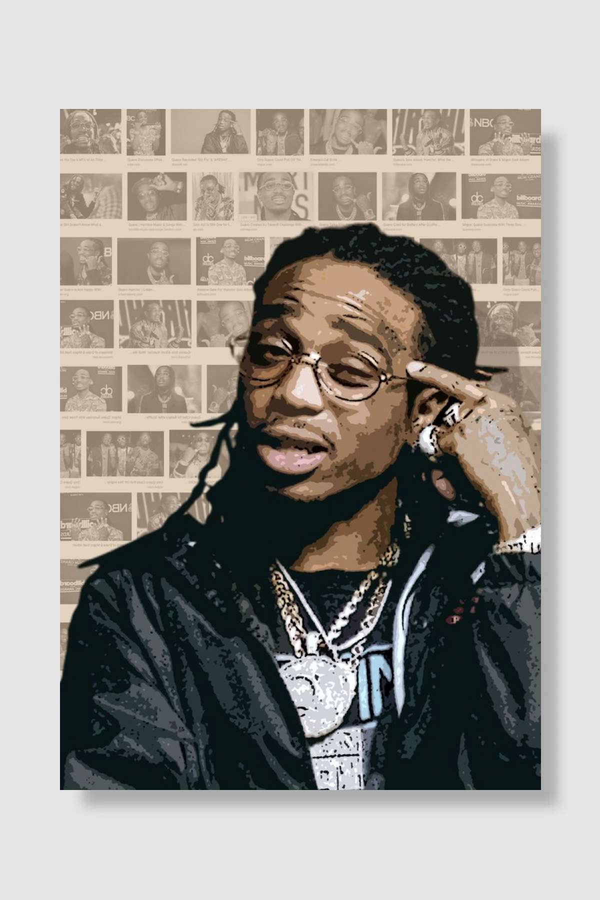 Quavo Müzik Poster Çerçevesiz Yüksek Kalite Müzik Afiş Duvar Poster