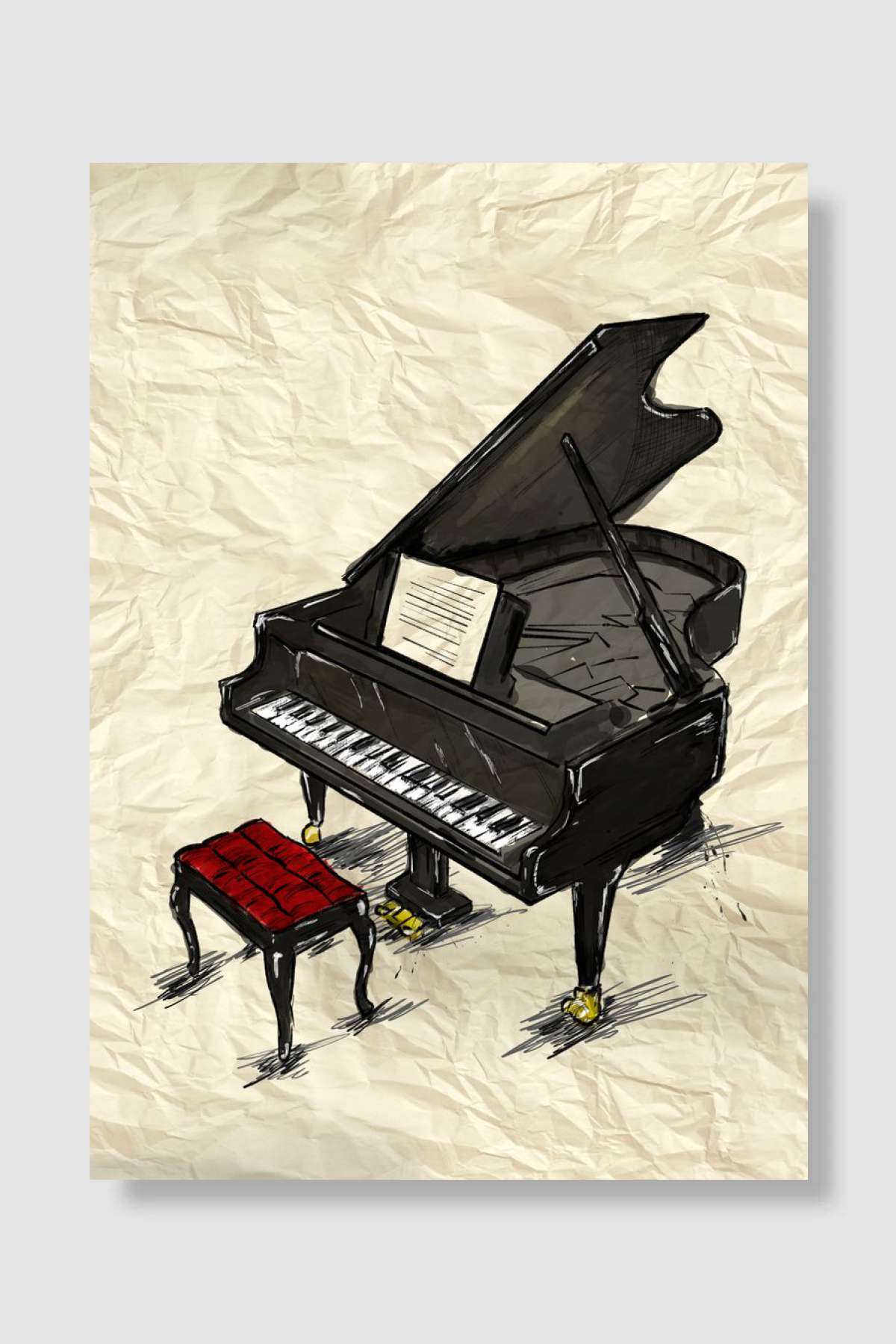 Music Poster Müzik Poster Çerçevesiz Yüksek Kalite Müzik Afiş Duvar Poster