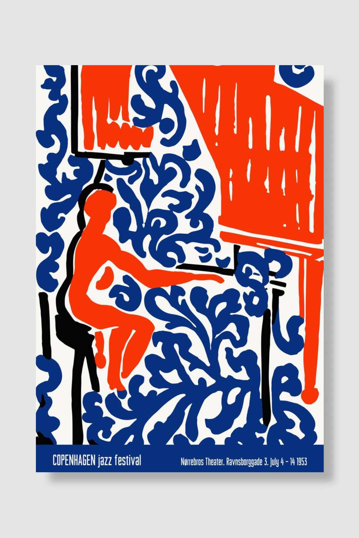 Copenhagen Jazz Festival Müzik Poster Çerçevesiz Yüksek Kalite Müzik Afiş Duvar Poster