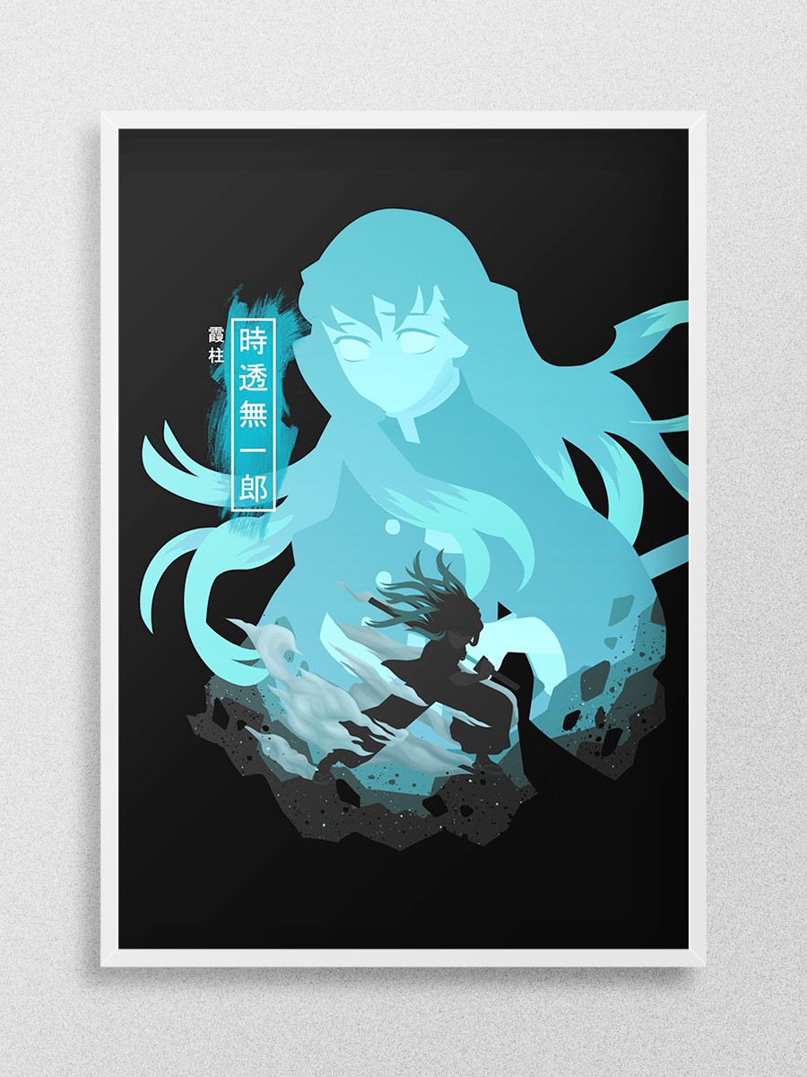 Muichiro Tokito Anime Poster Çerçevesiz Yüksek Kalite Anime Duvar Poster