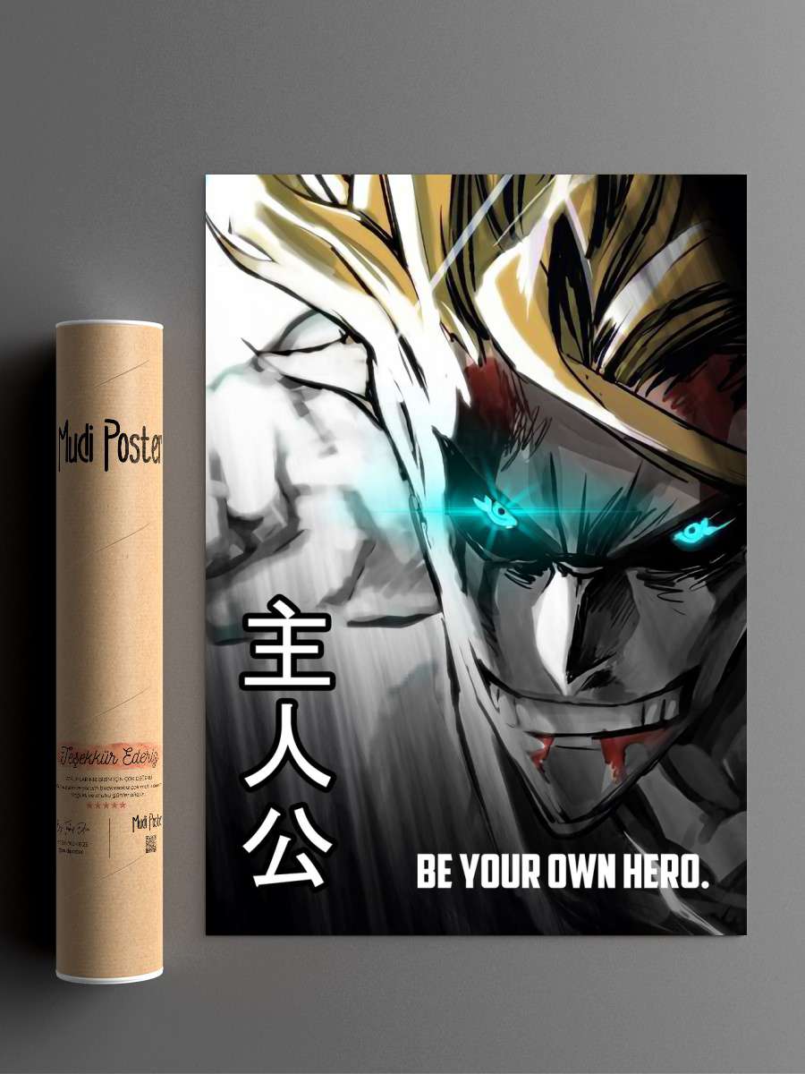My Hero Academia All Might Anime Poster Çerçevesiz Yüksek Kalite Anime Duvar Poster