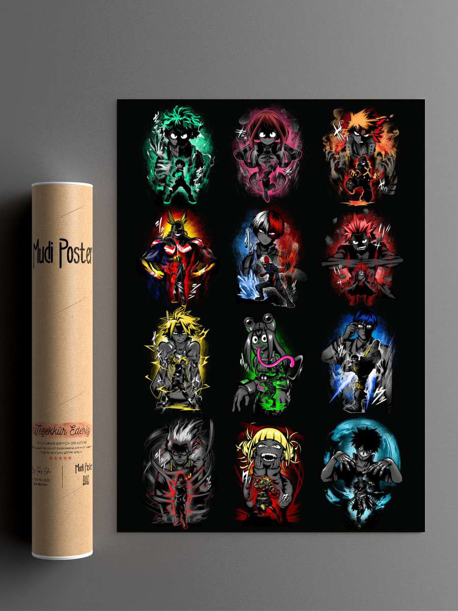 My Hero Academia Complete Anime Poster Çerçevesiz Yüksek Kalite Anime Duvar Poster