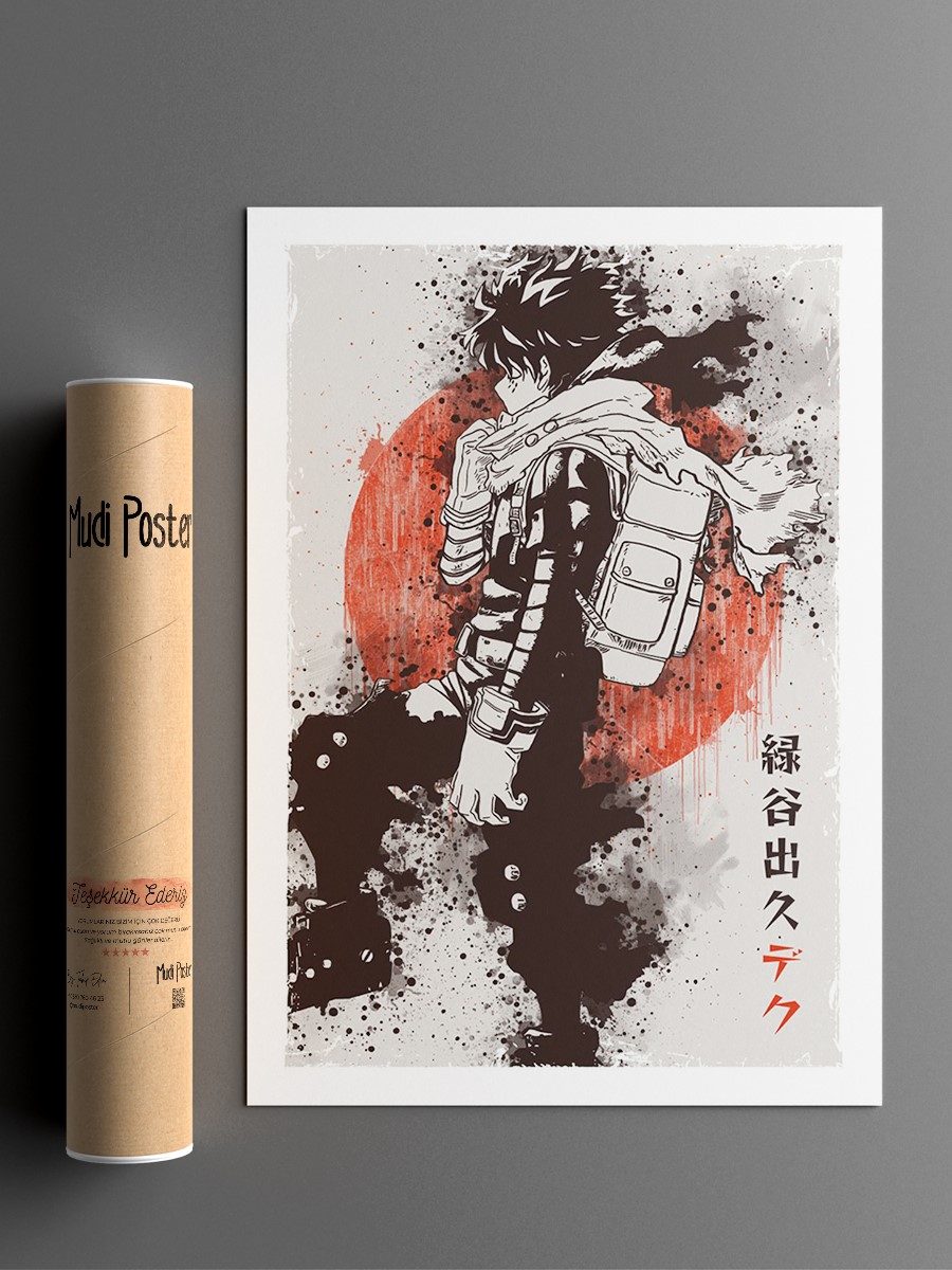 My Hero Academia Deku Anime Poster Çerçevesiz Yüksek Kalite Anime Duvar Poster
