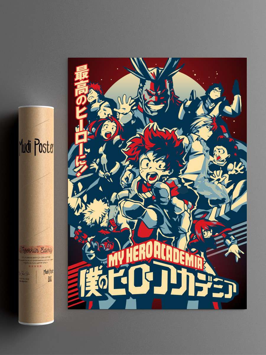 My Hero Academia Anime Poster Çerçevesiz Yüksek Kalite Anime Duvar Poster