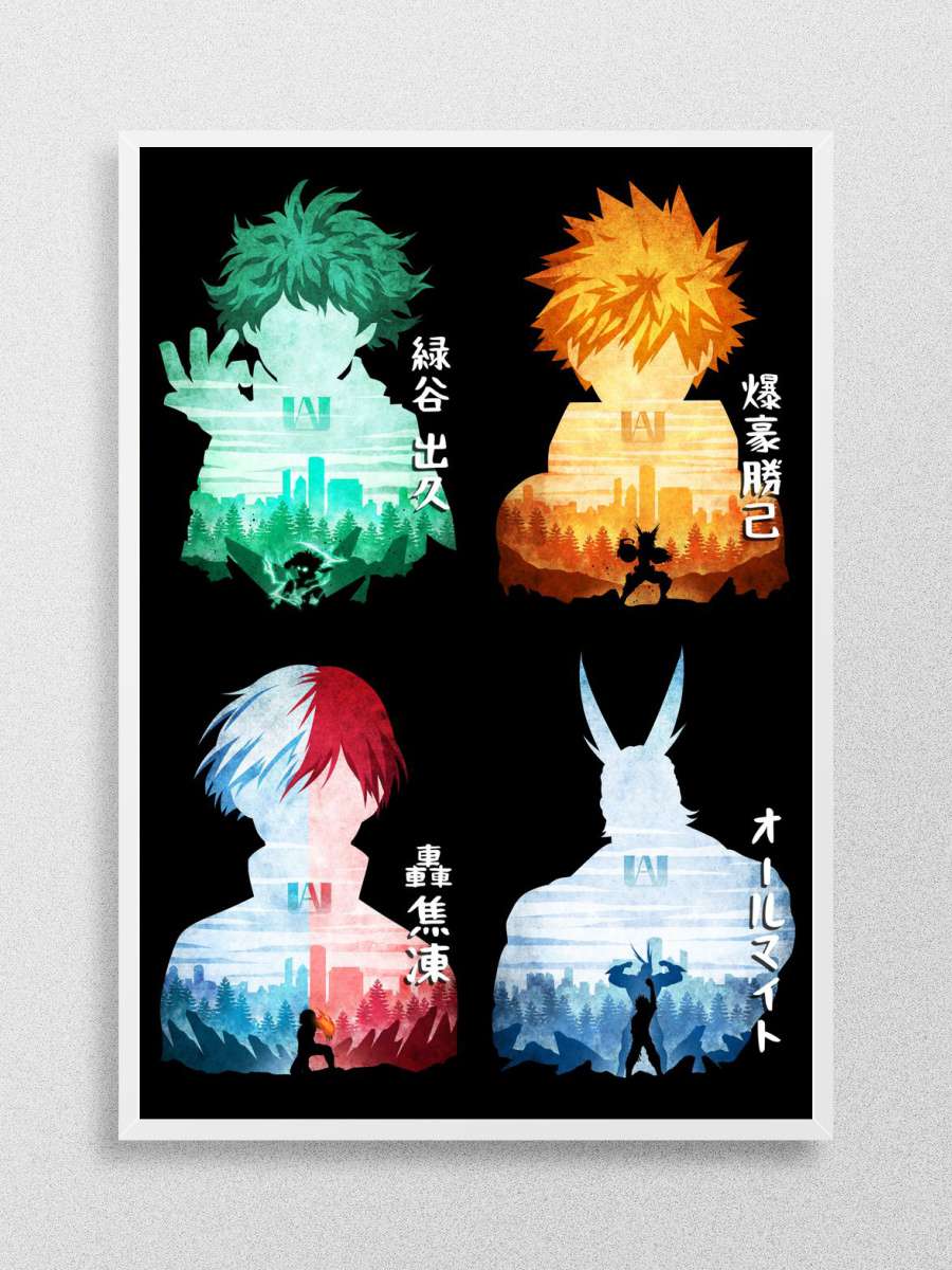 My Hero Academia Anime Poster Çerçevesiz Yüksek Kalite Anime Duvar Poster