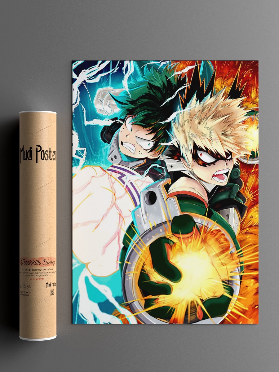 My Hero Academia Anime Poster Çerçevesiz Yüksek Kalite Anime Duvar Poster