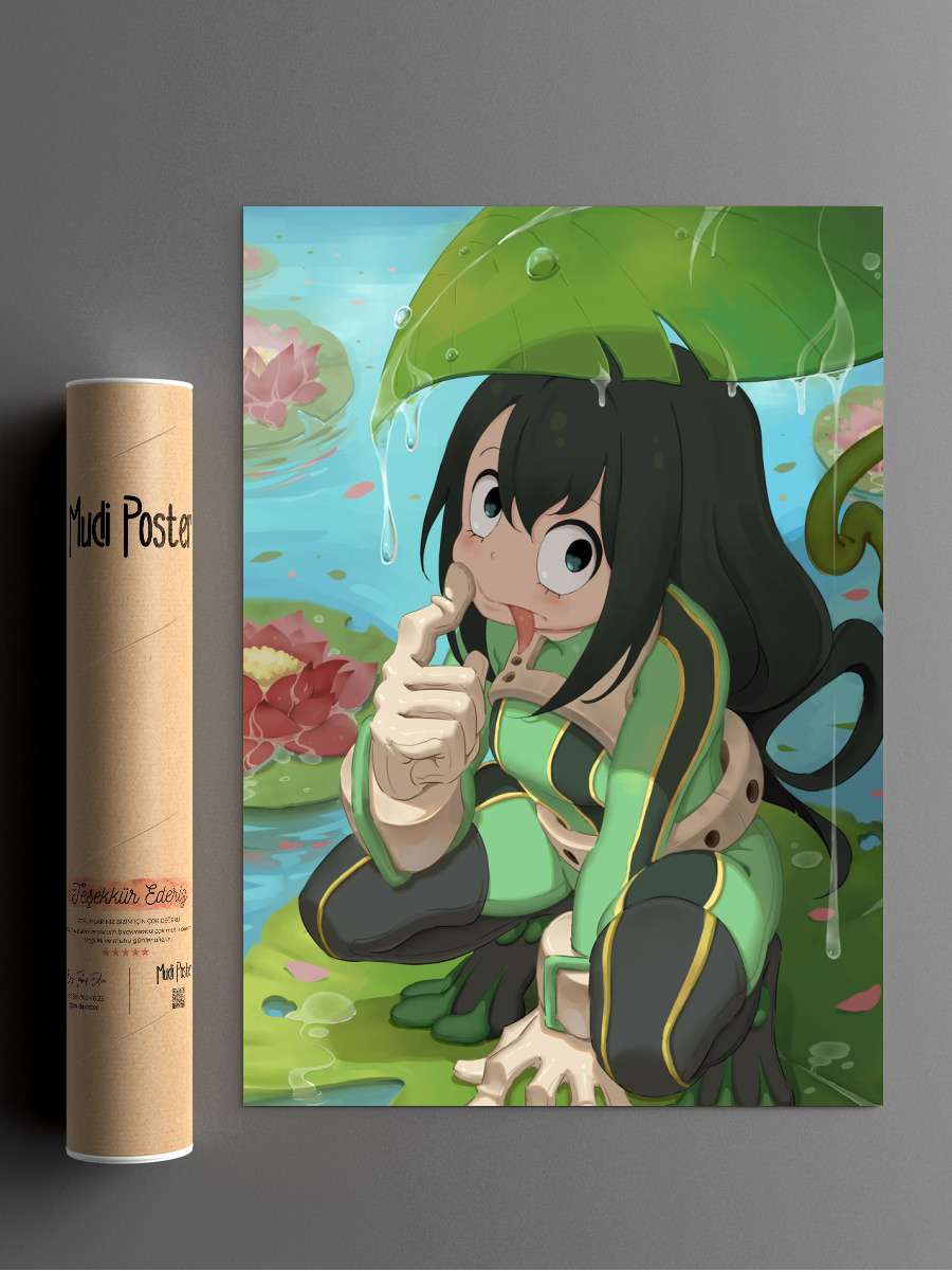 My Hero Academia Tsuyu Asu Anime Poster Çerçevesiz Yüksek Kalite Anime Duvar Poster