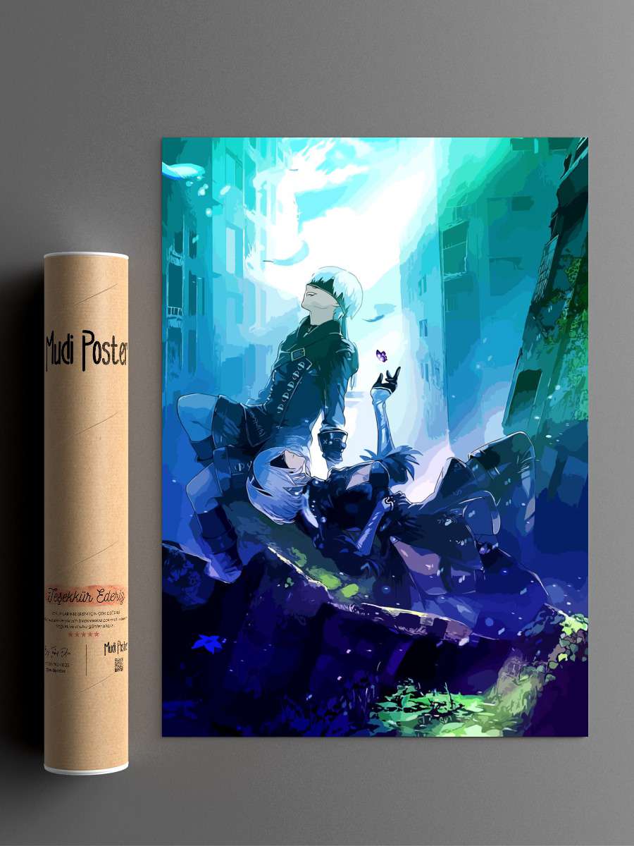 Neir Automata fantasy game Anime Poster Çerçevesiz Yüksek Kalite Anime Duvar Poster