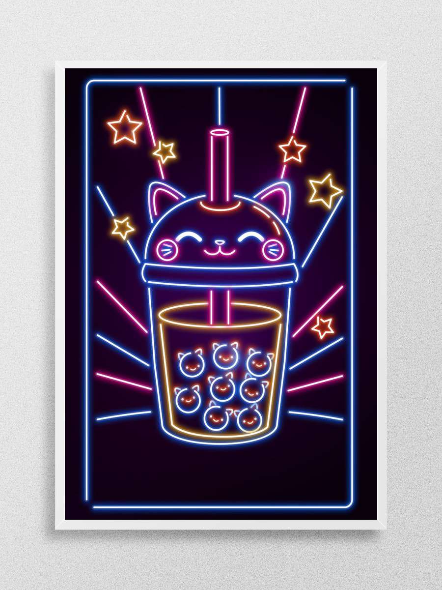 Neko Bubble Tea Anime Poster Çerçevesiz Yüksek Kalite Anime Duvar Poster