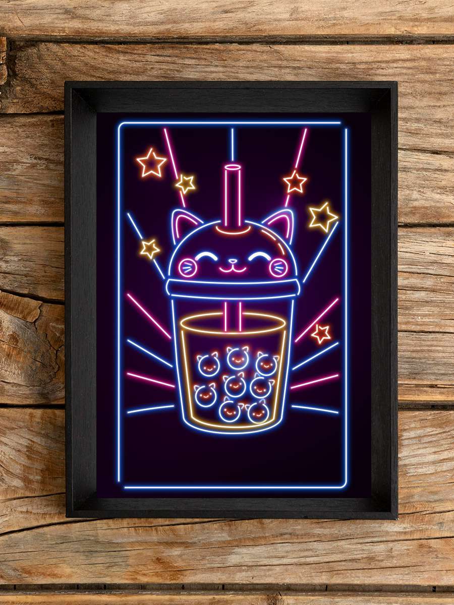 Neko Bubble Tea Anime Poster Çerçevesiz Yüksek Kalite Anime Duvar Poster