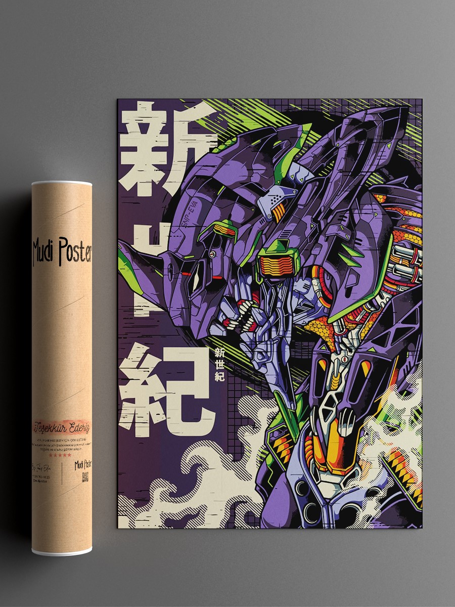 Neon Genesis Evangelion Poster, Çerçevesiz Tv Film Poster