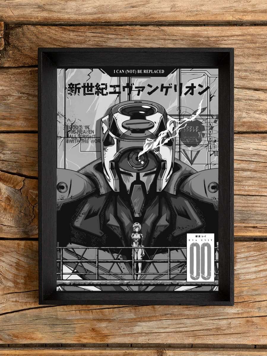 Neon Genesis Evangelion BW Anime Poster Çerçevesiz Yüksek Kalite Anime Duvar Poster