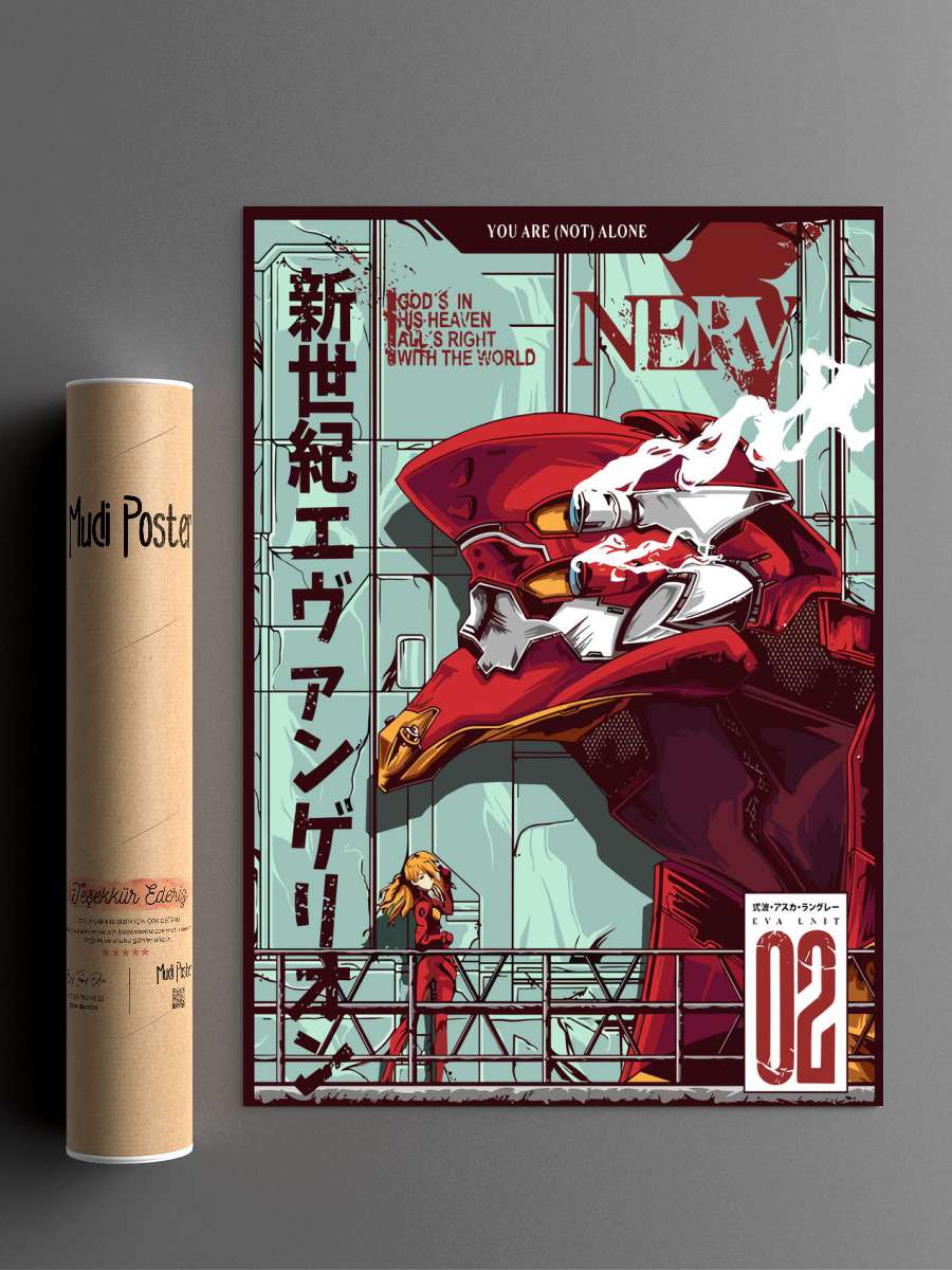 Neon genesis evangelion Anime Poster Çerçevesiz Yüksek Kalite Anime Duvar Poster