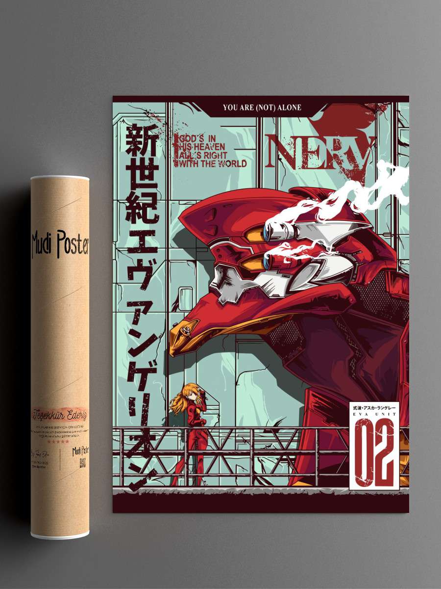 Neon Genesis Evangelion Anime Poster Çerçevesiz Yüksek Kalite Anime Duvar Poster