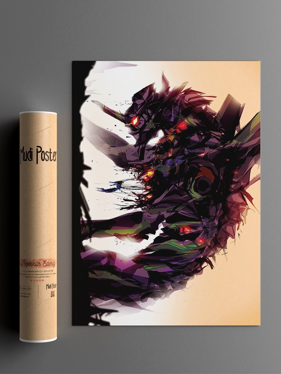 Neon Genesis Evangelion Anime Poster Çerçevesiz Yüksek Kalite Anime Duvar Poster